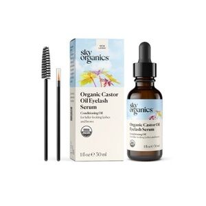 Sky Organics NIB 2 Pack Castor Oil Eyelash Lash & Brows Conditioning Serum 1 oz